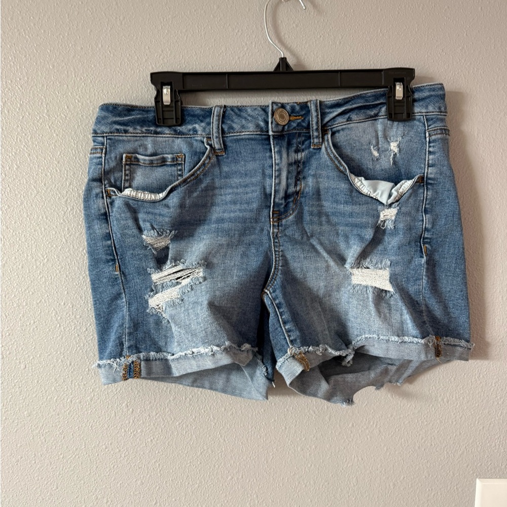 SO Blue Distressed Jean Shorts
